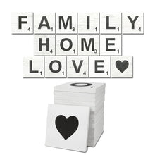 Load image into Gallery viewer, TenXVI Designs - Family Home Love White Decorative Square Wooden Letters 5&quot;x5&quot;