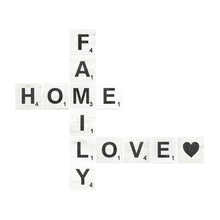Load image into Gallery viewer, TenXVI Designs - Family Home Love White Decorative Square Wooden Letters 5&quot;x5&quot;