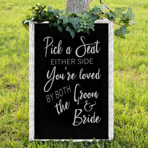 TenXVI Designs 24x36" Rustic White Chalkboard Sign