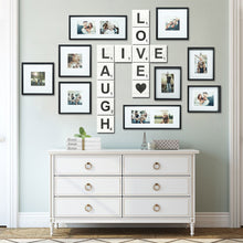 Load image into Gallery viewer, TenXVI Designs - Live Laugh Love White Decorative Square Wooden Letters 5&quot;x5&quot;