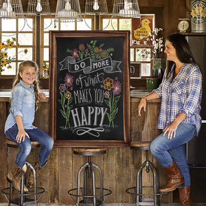 TenXVI Designs 32x46" Rustic Brown Chalkboard Sign
