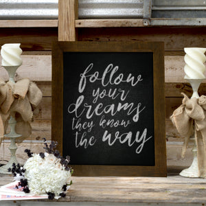 TenXVI Designs 11x13" Vintage Espresso Chalkboard Sign