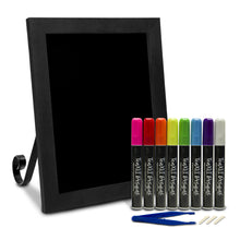 Load image into Gallery viewer, TenXVI Designs 11x13&quot; Black Chalkboard Sign and 8-Pack TenXVI Designs Vibrant Liquid Chalk Markers