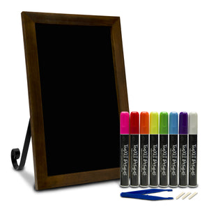 TenXVI Designs 11x17 Espresso Chalkboard Sign and 8-Pack TenXVI Desig