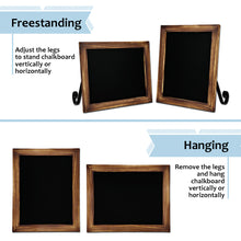Load image into Gallery viewer, TenXVI Designs 11x13&quot; Torched Wood Chalkboard Sign