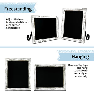 TenXVI Designs 11x13" Rustic White Chalkboard Sign and 8-Pack TenXVI Designs Vibrant Liquid Chalk Markers
