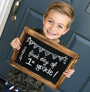 TenXVI Designs 11x13" Torched Wood Chalkboard Sign