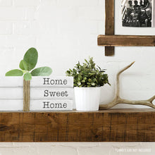 Load image into Gallery viewer, TenXVI Designs Decorative White Books, Set of 3 - Home Sweet Home